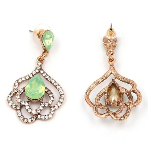 Last 1! Crystal Vintage Bridal statement Earrings - Picture 5 of 5